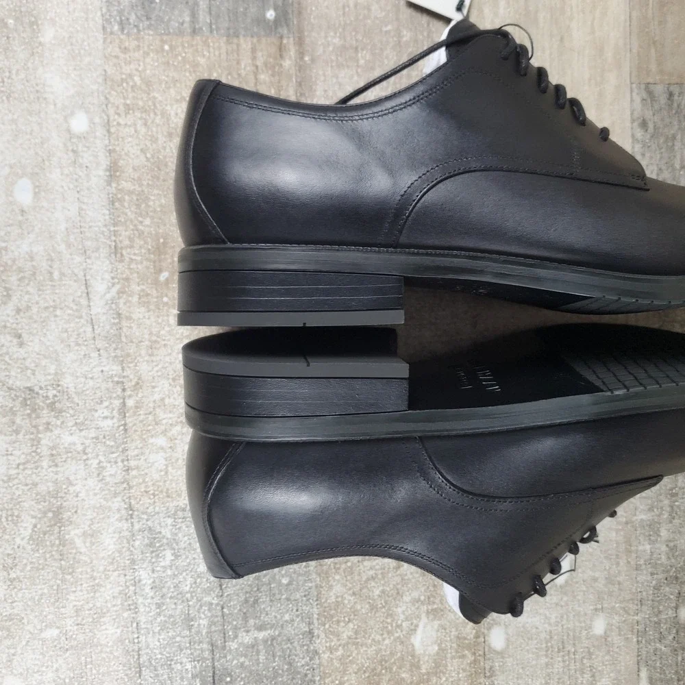 Cole Haan Modern Essentials Mens Oxfords Sz 12 Black Leather Lace Up Low Top